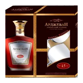 Коньяк Arcon, Arjevan Special Reseve, 15 Years Old, gift box with 2 glasses