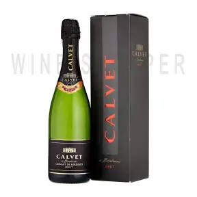 Игристое вино Calvet, Cremant de Bordeaux AOP Brut, gift box 0.75 л