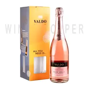 Игристое вино Valdo, Marca Oro Rose Brut, gift box 0.75 л