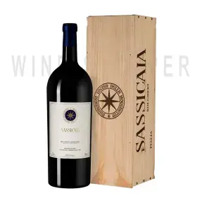 Вино Sassicaia 2018 wooden box 3 л