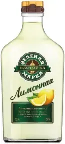 Ликер Зеленая Марка Лимонная, настойка сладкая (фляжка) 0.25 л