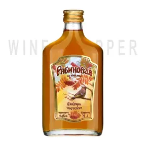 Ликер Рябиновая на коньяке, настойка сладкая, фляга 0.25 л
