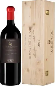 Вино Tasca d'Almerita Rosso del Conte DOC, 2015, wooden box, 5 л