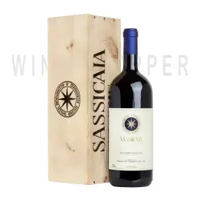 Вино Sassicaia, 2018 wooden box 1.5 л