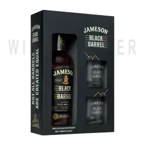 Виски Jameson Black Barrel gift box with 2 glasses 0.7 л