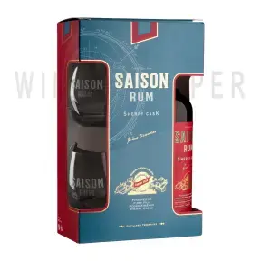 Ром Saison Sherry Cask gift set with 2 glasses 0.7 л