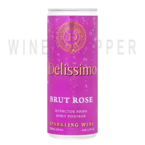 Игристое вино Delissimo Rose Brut in can 2021 0.25 л