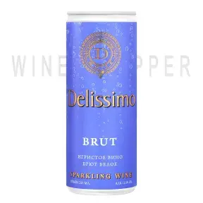 Игристое вино Delissimo White Brut in can 2021 0.25 л