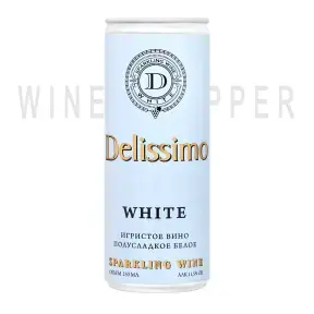 Игристое вино Delissimo White Semi-Sweet in can 2021 0.25 л