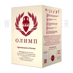 Вино Олимп Изабельное полусладкое баг-ин-бокс 10 л