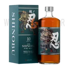 Виски Shinobu Pure Malt 10 Years Old Mizunara Japanese Oak Finish gift box 0.7 л