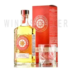Виски Samuel Gelston's Blended Irish Whiskey gift box with glass 0.7 л