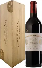 Вино Chateau Cheval Blanc St-Emilion AOC 1-er Grand Cru Classe, wooden box, 2011, 3 л