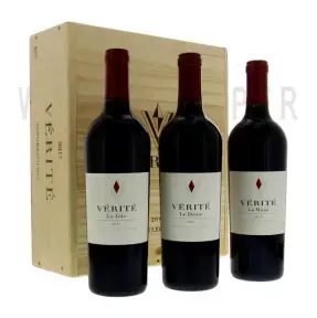 Вино Verite Le Desir & La Joie & La Muse, set of 3 bottles wooden box, 2017, 0.75 л