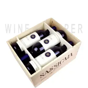 Вино Sassicaia 2010 wooden box 6 по 0.75 л