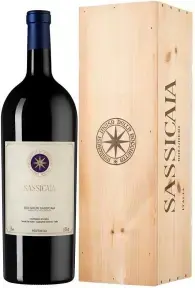 Вино Sassicaia, 2007, wooden box, 3 л