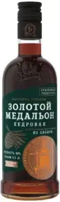 Ликер Золотой Медальон Кедровая Настойка горькая 0.5 л
