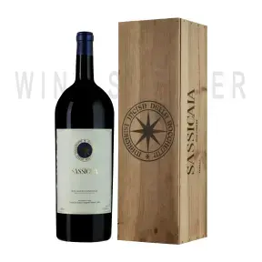 Вино Sassicaia wooden box 2012 1.5 л