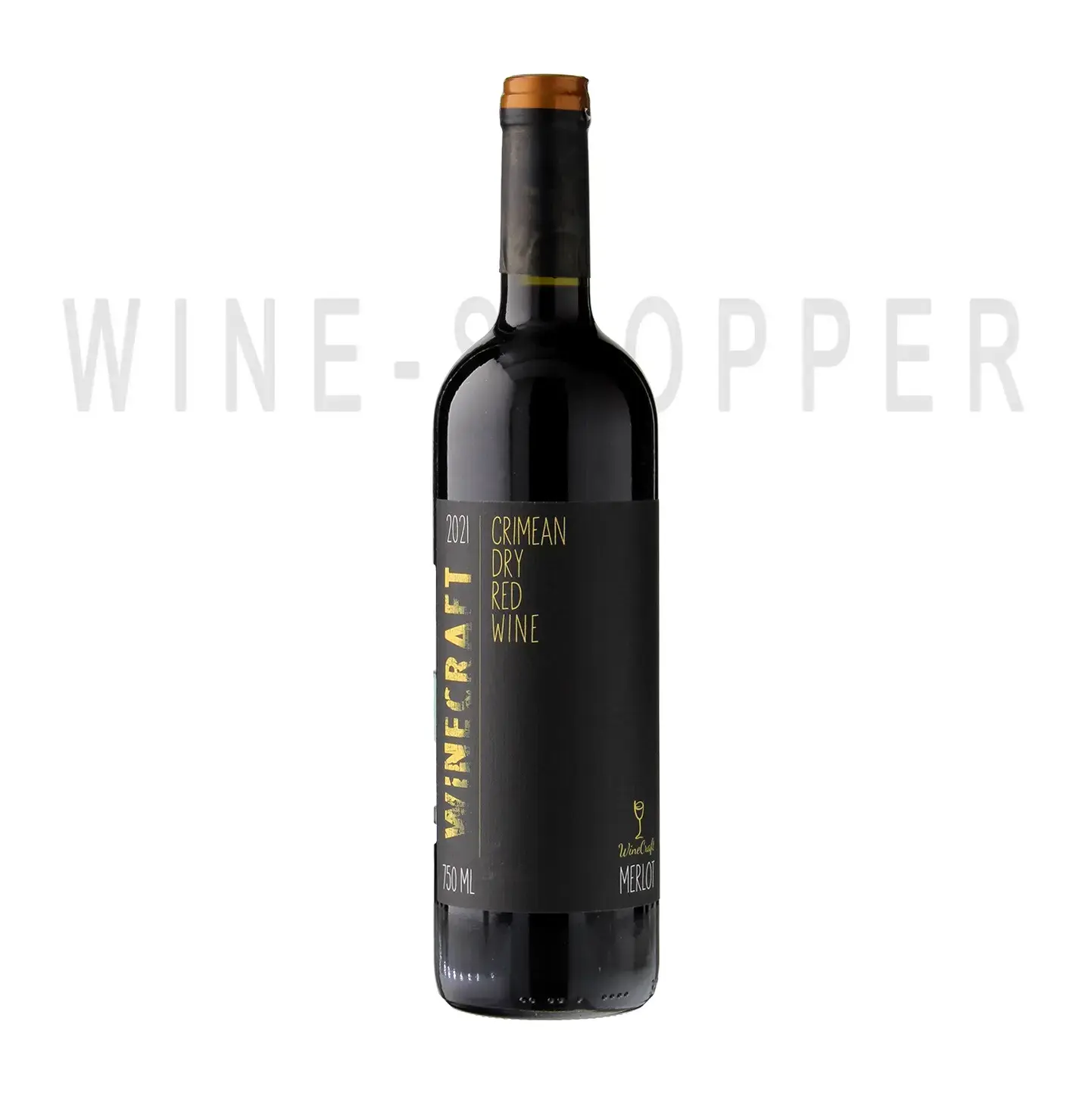 Вино Winecraft Merlot Multivintage Black Label 2021 0.75 л