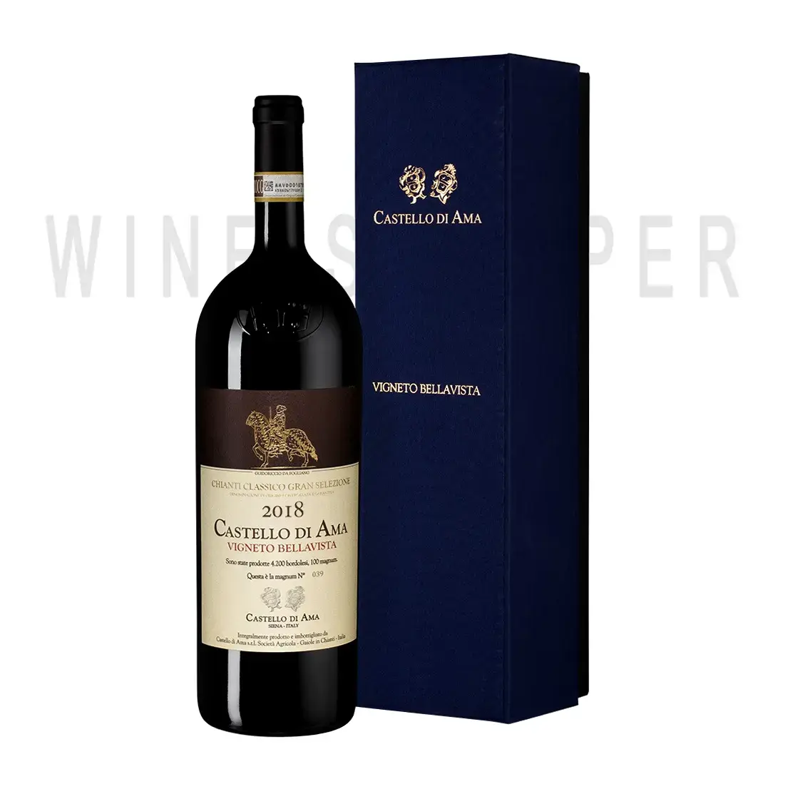 Вино Chianti Classico DOCG Vigneto Bellavista 2018 gift box 1.5 л