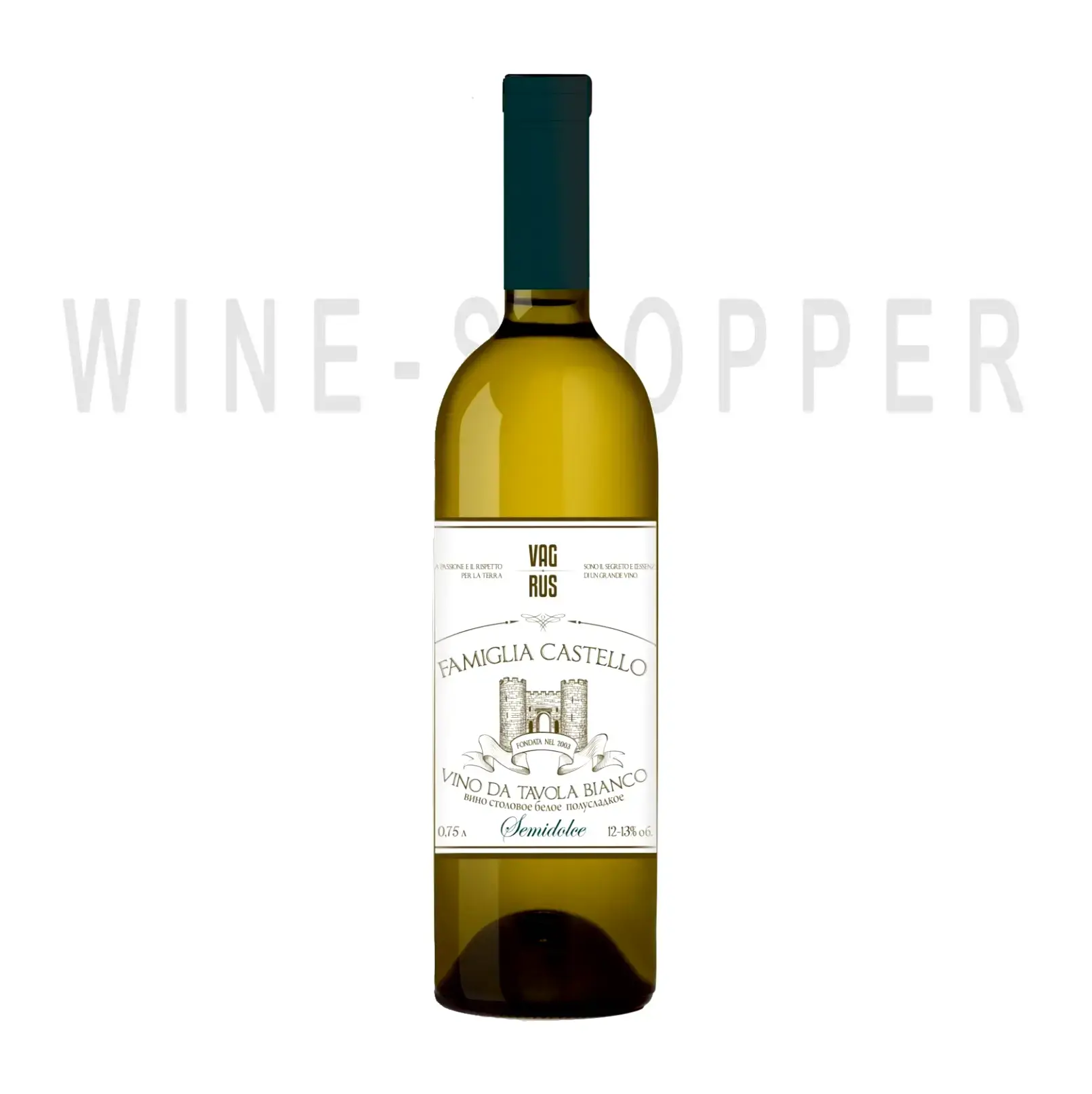 Вино Vagrus Famiglia Castello Bianco Semidolce 0.75 л