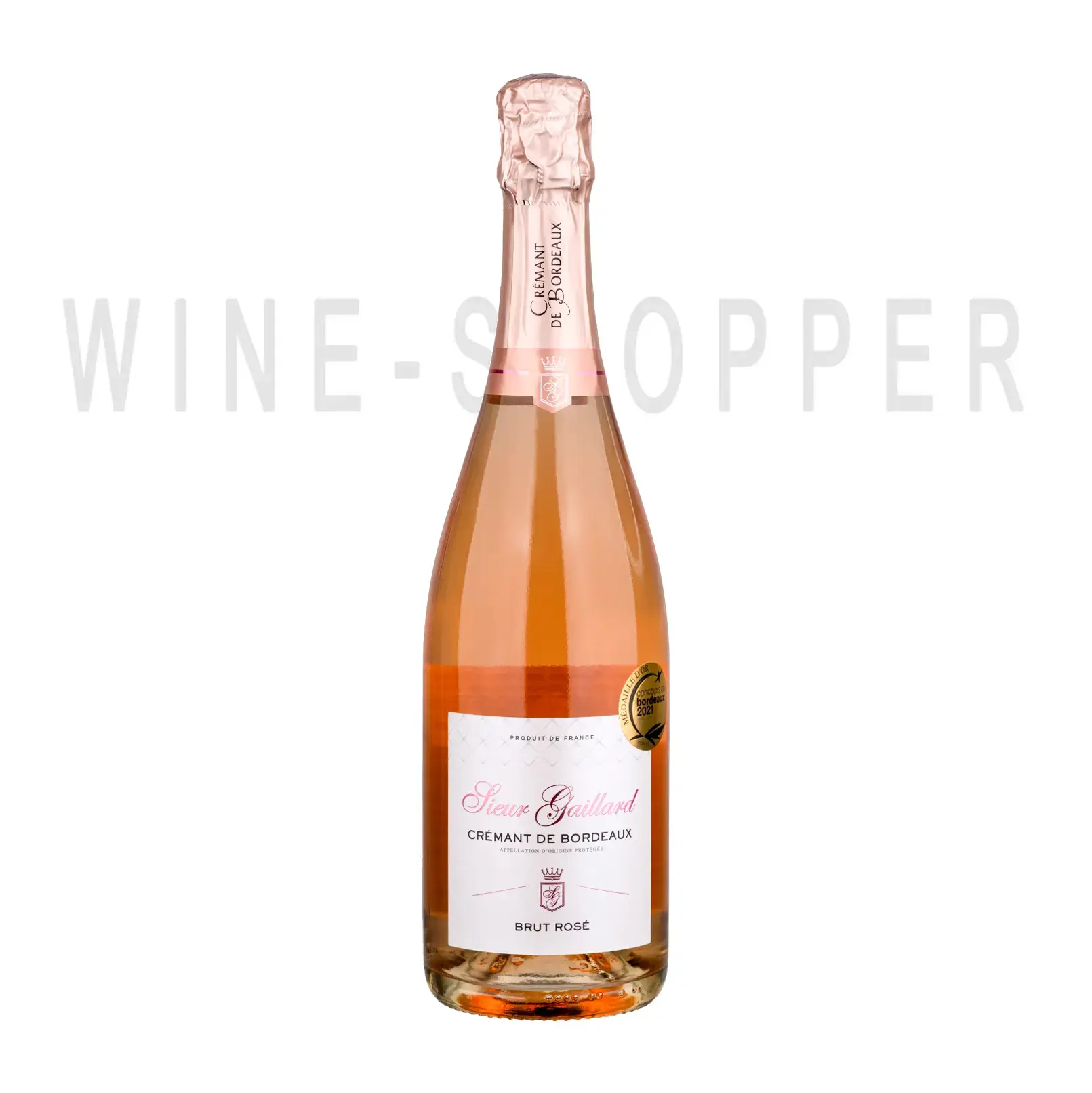 Игристое вино Sieur Gaillard Cremant de Bordeaux AOP Brut Rose 2020 0.75 л