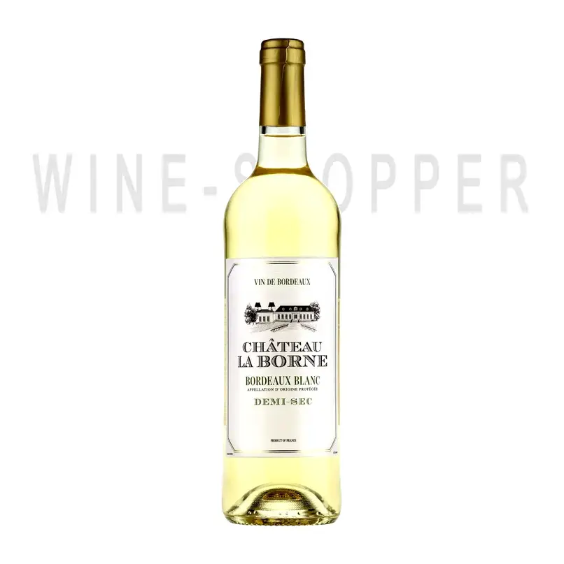 Вино Les Grands Chais de France Chateau La Borne Bordeaux AOP Blanc Demi-Sec 2021 0.75 л