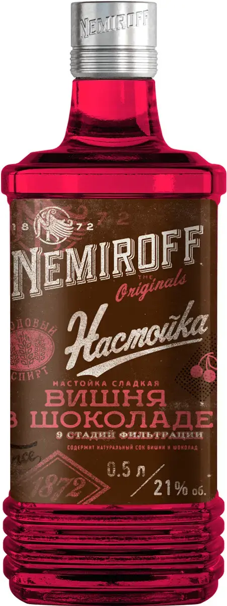 Ликер Немирофф Вишня в Шоколаде настойка сладкая 0.5 л