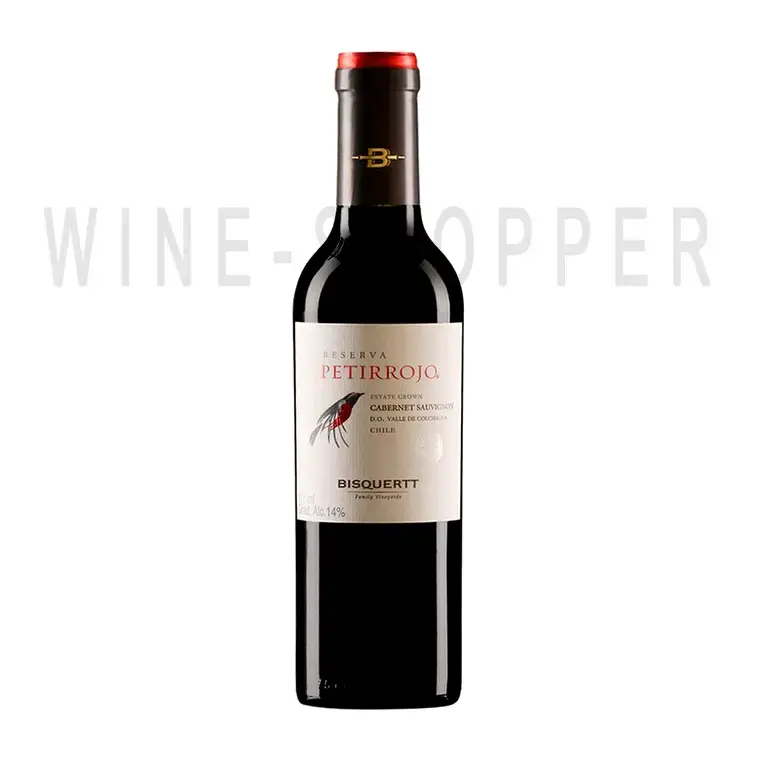 Вино Bisquertt Petirrojo Reserva Cabernet Sauvignon Colchagua Valley DO 2020 0.375 л
