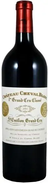 Вино Chateau Cheval Blanc, St-Emilion AOC 1-er Grand Cru Classe, 2001, 1.5 л