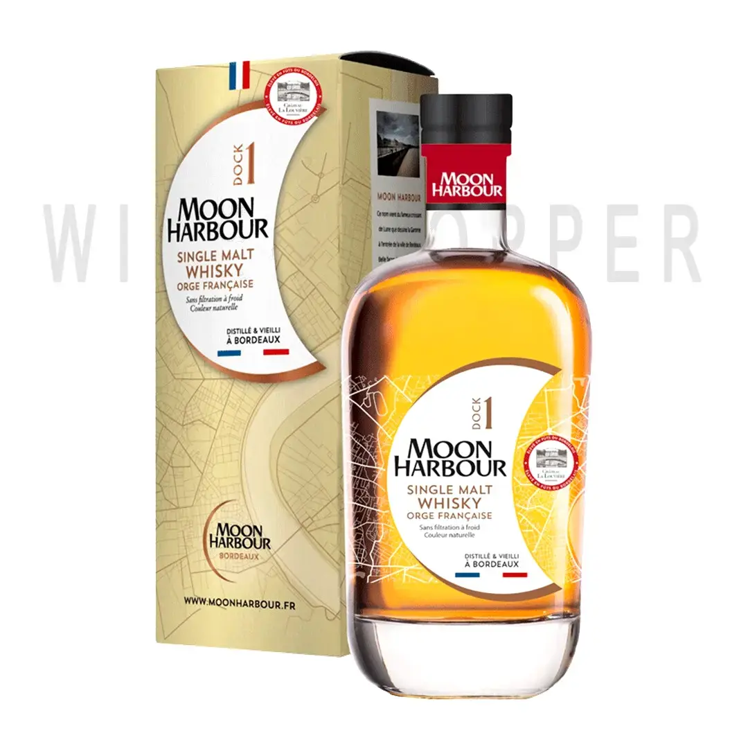 Виски Moon Harbour Dock 1 Single Malt Chateau La Louviere gift box 0.7 л