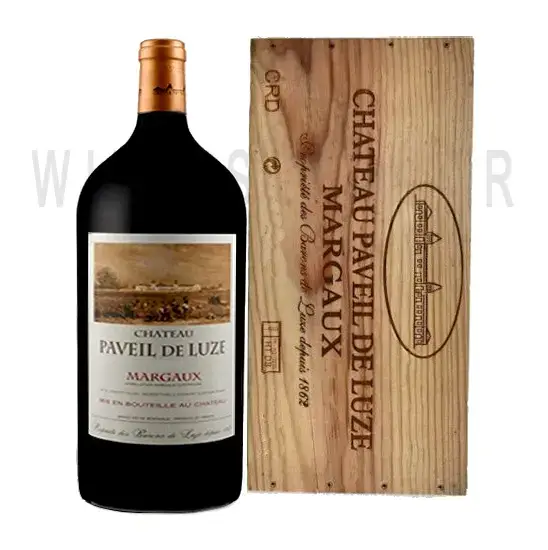 Вино Chateau Paveil de Luze Margaux AOC 2014 wooden box 3 л