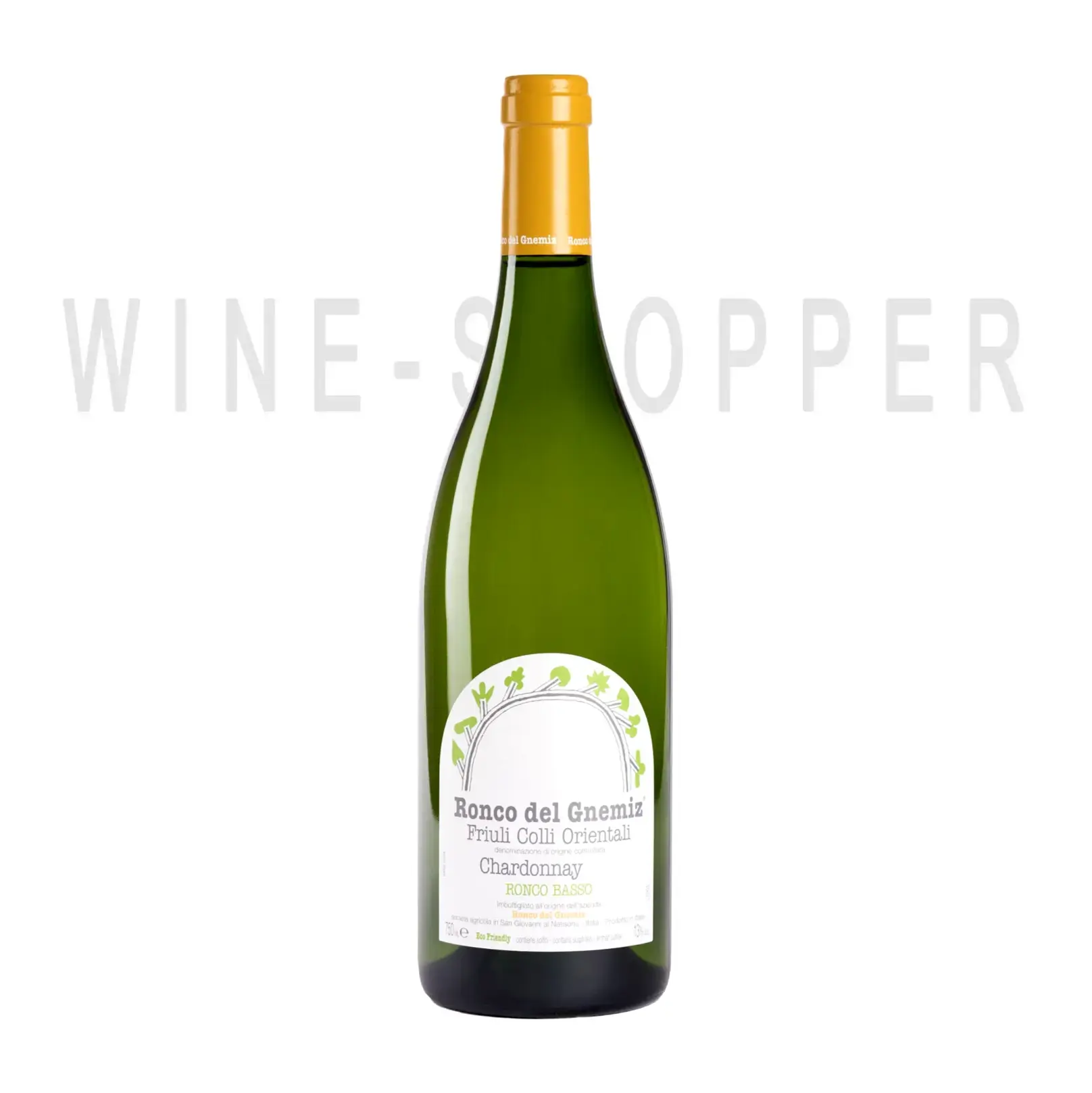 Вино Ronco Del Gnemiz Ronco Basso Chardonnay Friuli Colli Orientali DOC 2020 0.75 л