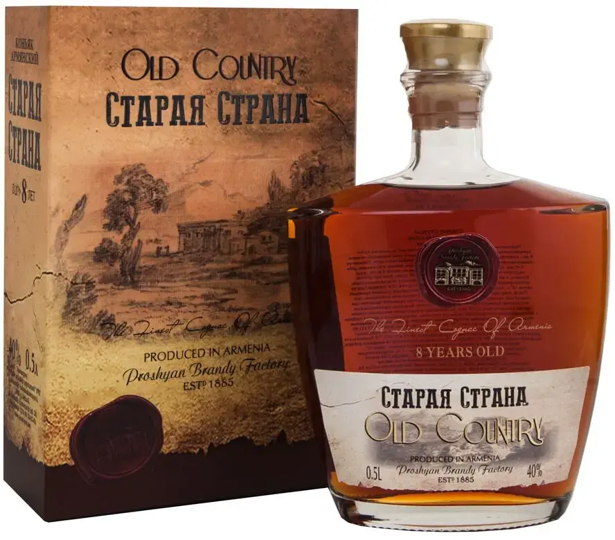 Коньяк Old Country 8 Years Old, gift box, 0.5 л