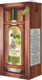 Вино Винная Гавань Белое Сухое, Тетра Пак, 1 л
