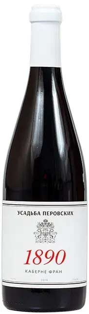 Вино Усадьба Перовских, 1890 Каберне Фран, 2019, 0.75 л