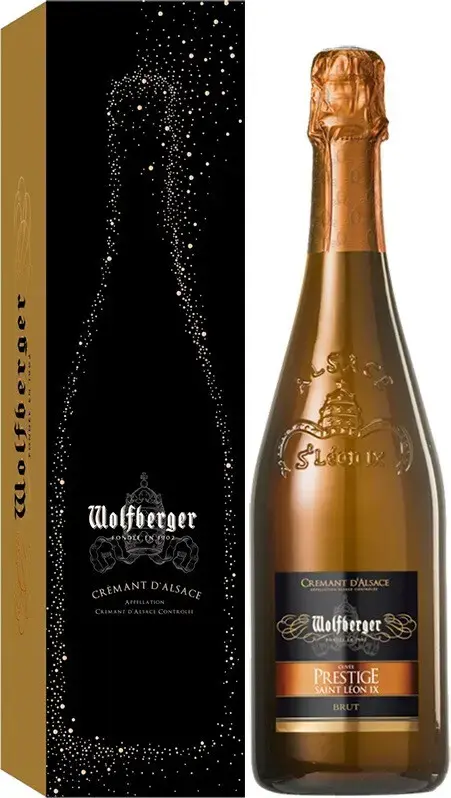 Игристое вино вино Wolfberger, Cremant d'Alsace Cuvee Prestige Saint Leon IX AOC, 2018, gift box, 0.75 л