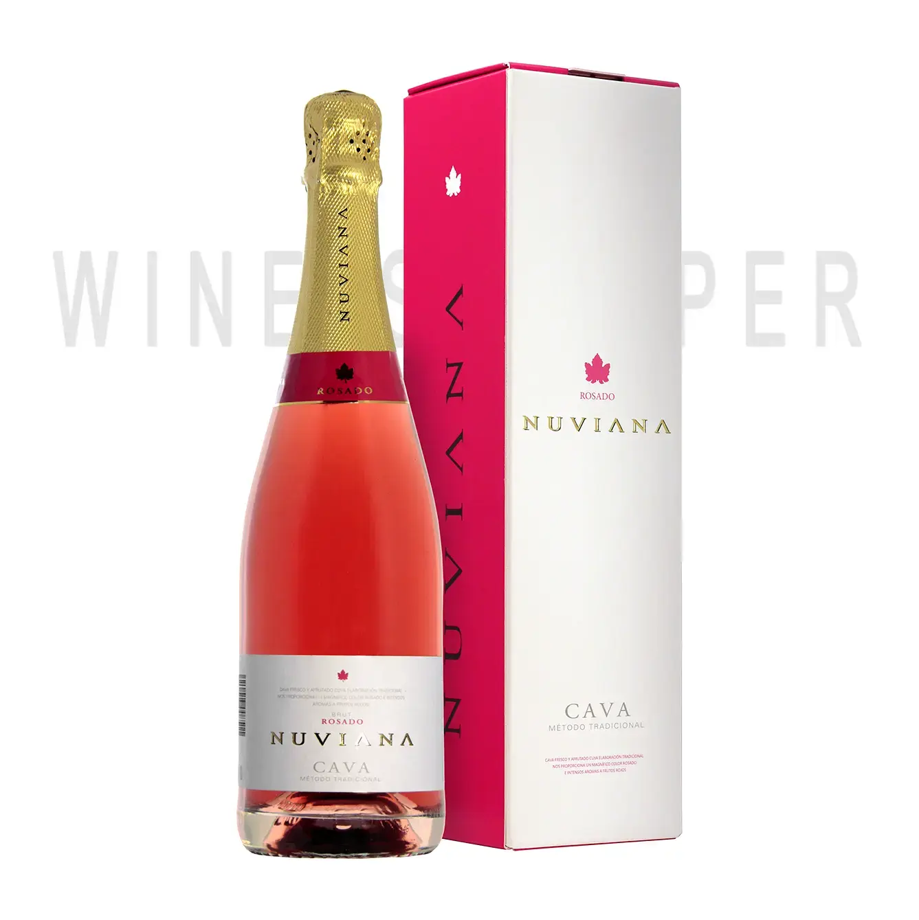 Игристое вино Cava Nuviana Brut Rosado gift box 0.75 л