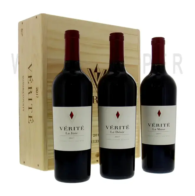 Вино Verite Le Desir & La Joie & La Muse 2015 set of 3 bottles wooden box 0.75 л