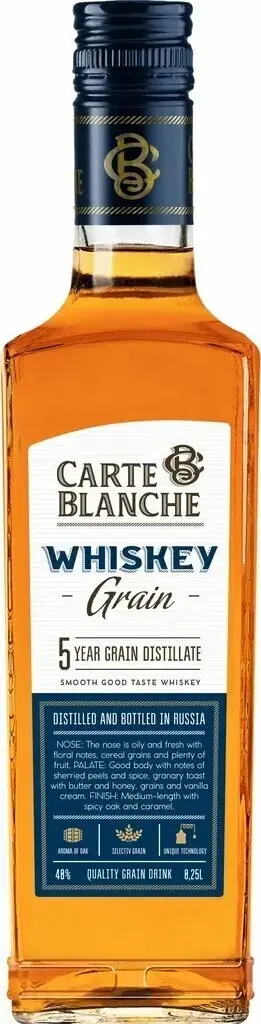 Виски Carte Blanche Grain, 0.25 л