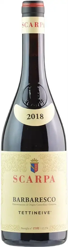 Вино Scarpa, Tettineive Barbaresco DOCG, 2018, 0.75 л