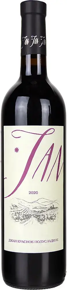 Вино Jan Red Semi-sweet, 2020, 0.75 л