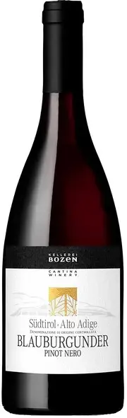 Вино Bozen Blauburgunder Pinot Nero Sudtirol Alto Adige DOC, 2022, 0.75 л