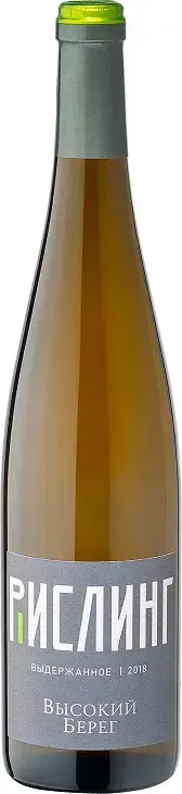 Вино Высокий Берег, Рислинг Выдержанное, 2018, 0.75 л