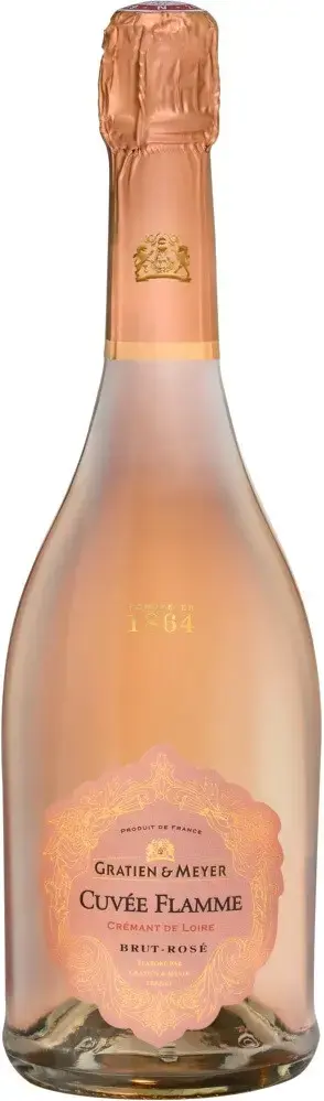 Игристое вино Gratien & Meyer Cuvee Flamme Cremant de Loire AOC Rose Brut, 2021, 0.75 л