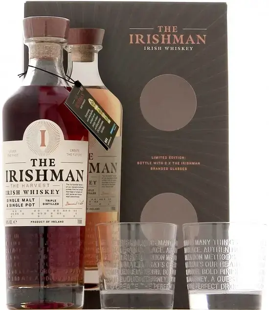 Виски The Irishman The Harvest, gift box with 2 glasses, 0.7 л