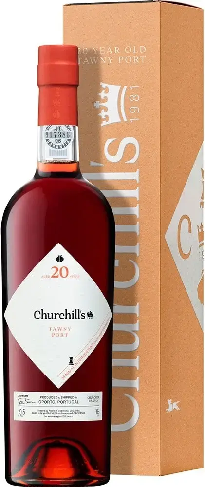 Портвейн Churchill's Tawny Port 20 Years Old, 2000, New Year's gift box, 0.75 л