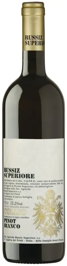Вино Russiz Superiore Pinot Bianco Collio DOC, 2022, 0.75 л