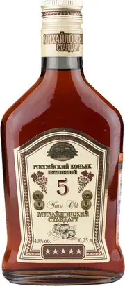 Коньяк Mihajlovskij Standart 5 Years Old, 0.25 л