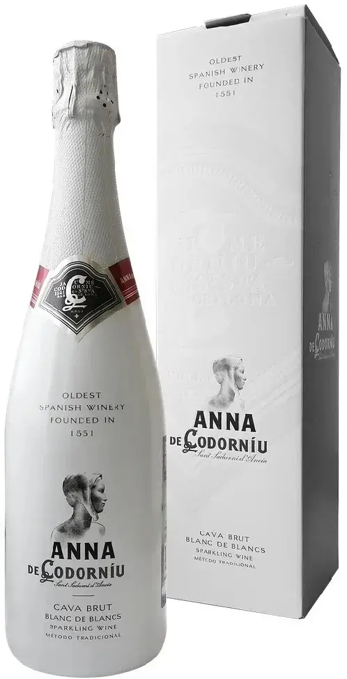 Игристое вино Cava Anna de Codorniu Blanc de Blancs Brut 2021 gift box 0.75 л